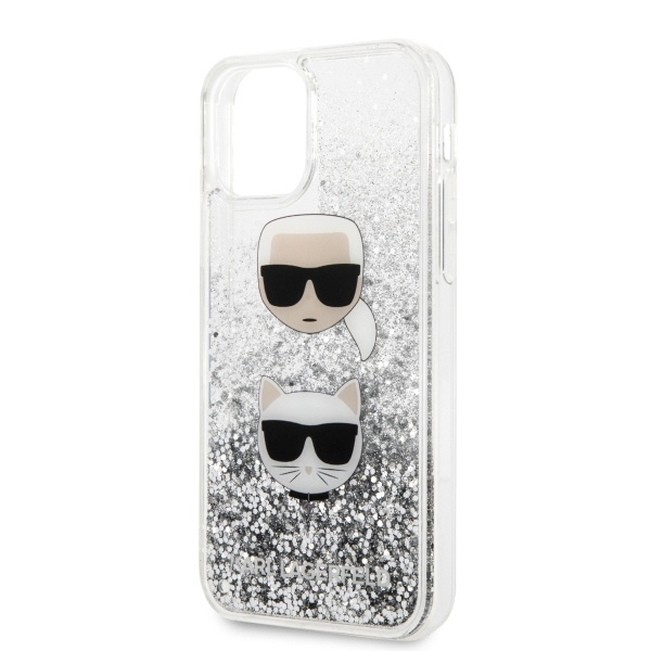 KARL LAGERFELD KLHCN61KCGLSL IPHONE 11 / XR 6,1" HARDCASE SREBRNY/SILVER GLITTER KARL&CHOUPETTE