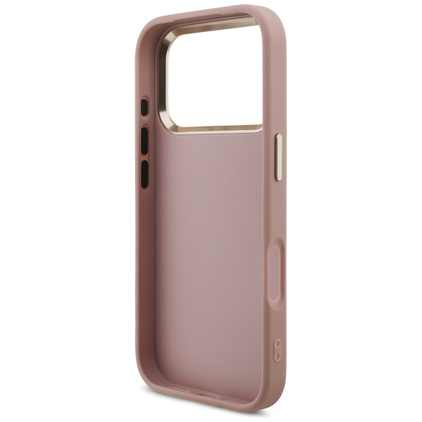 Etui Guess Fixed Glitter Big 4G Metal    Frame do iPhone 17 Pro różowy