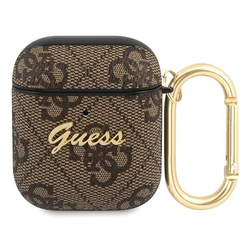 GUESS GUA24GSMW AIRPODS 1/2 COVER BRONZE/BROWN 4G SCRIPT METAL COLLECTION