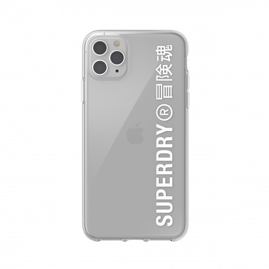 SUPERDRY SNAP CASE CLEAR IPHONE 11 PRO MAX TRANSPARENT / WHITE