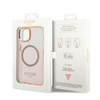 Guess GUHMP14SHTCMP iPhone 14 / 15 / 13 6,1" różowy/pink hard case Gold Outline Translucent MagSafe