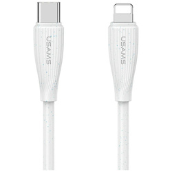 Kabel USAMS Green Series SJ717 30W USB-C do Lightning 1m biały