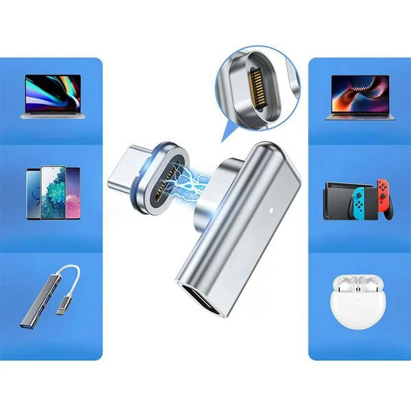 Beline Adapter magnetyczny USB-C 100W     srebrny/silver DAC BLNAM01