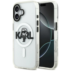 Etui Karl Lagerfeld IML Karl Sketch Logo MagSafe do iPhone 17 przezroczysty
