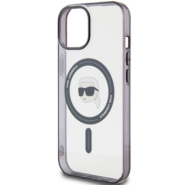 Etui Karl Lagerfeld IML Karl's Head MagSafe do iPhone 15 - przezroczyste