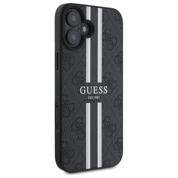 Guess GUHMP16SP4RPSK iPhone 16 6.1"      czarny/black hardcase 4G Printed Stripes MagSafe