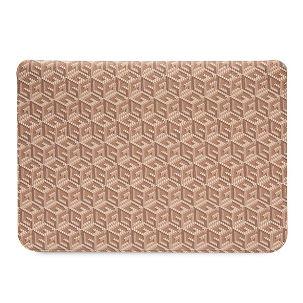 Guess Sleeve GUCS16HGCFSEW 16"brązowy/brown GCube Stripes