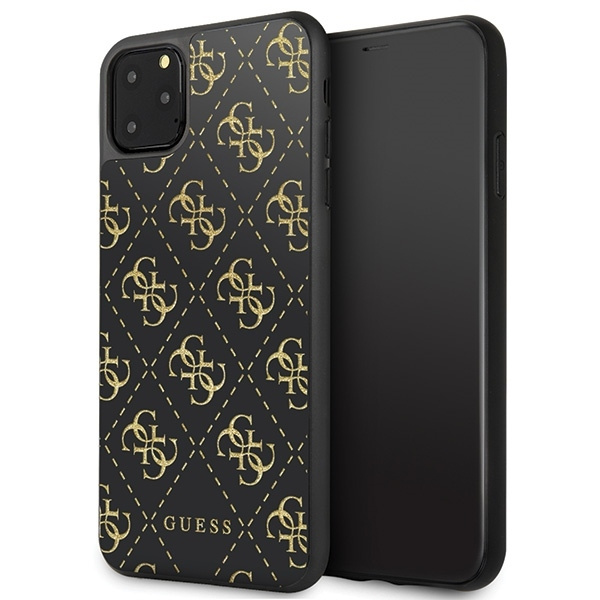 Guess GUHCN654GGPBK iPhone 11 Pro Maxczarny/black hard case 4G Double Layer Glitter