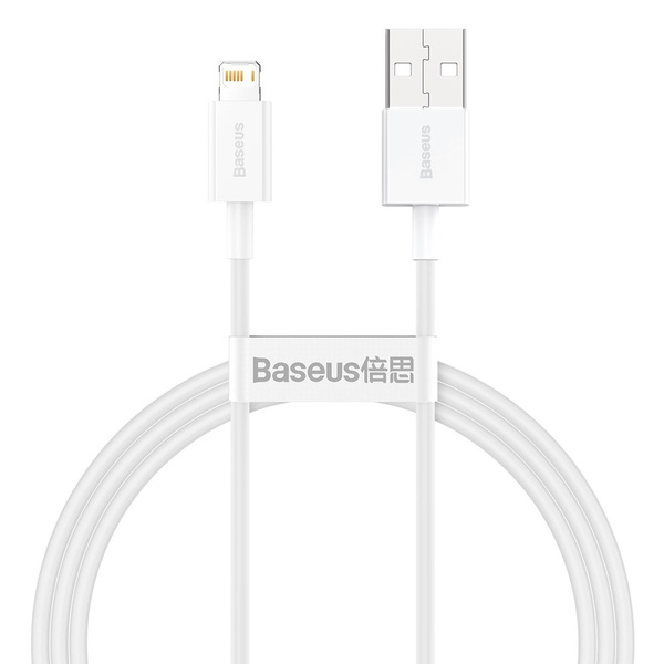 BASEUS SUPERIOR CABLE USB - LIGHTNING 2,4A 1 M WHITE (CALYS-A02)