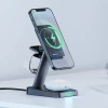 Acefast Qi Wireless Charger 15W for iPhone (with MagSafe), Apple Watch and Apple AirPods Stand Holder Magnetic Holder Black (E3 black)