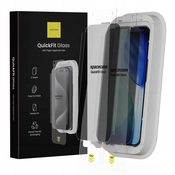 Spacecase Szkło prywatyzujące Szkło prywatyzujące QuickFit Privacy iPhone 16 Pro Max / 17 Pro Max