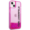 Etui Karl Lagerfeld Liquid Glitter Elong na iPhone 14 6,1" - różowe