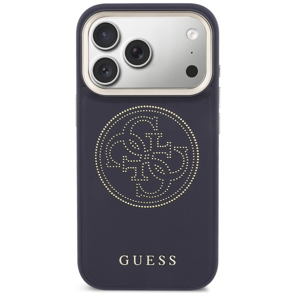 Etui Guess Perforated 4G MagSafe do      iPhone 17 Pro niebieski