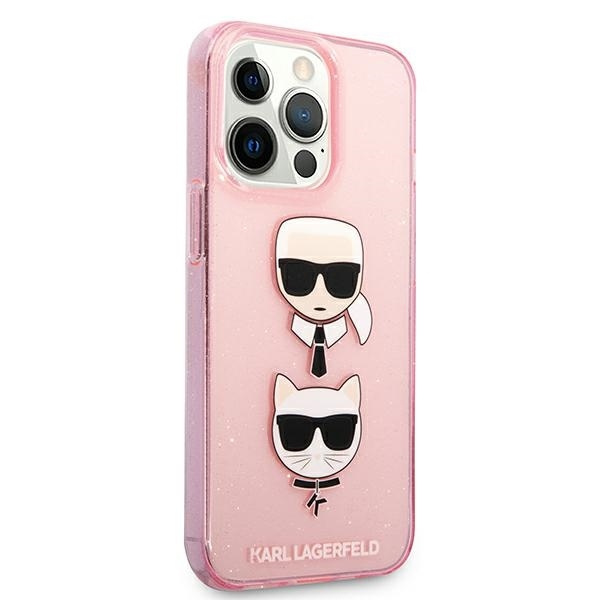 KARL LAGERFELD KLHCP13LKCTUGLP IPHONE 13 PRO / 13 6,1" RÓŻOWY/PINK HARDCASE GLITTER KARL`S & CHOUPETTE