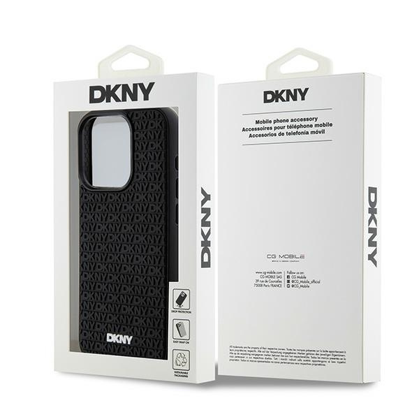DKNY DKHCP15X3DRPWK iPhone 15 Pro Max6.7" czarny/black hardcase 3D Rubber Repeat Pattern