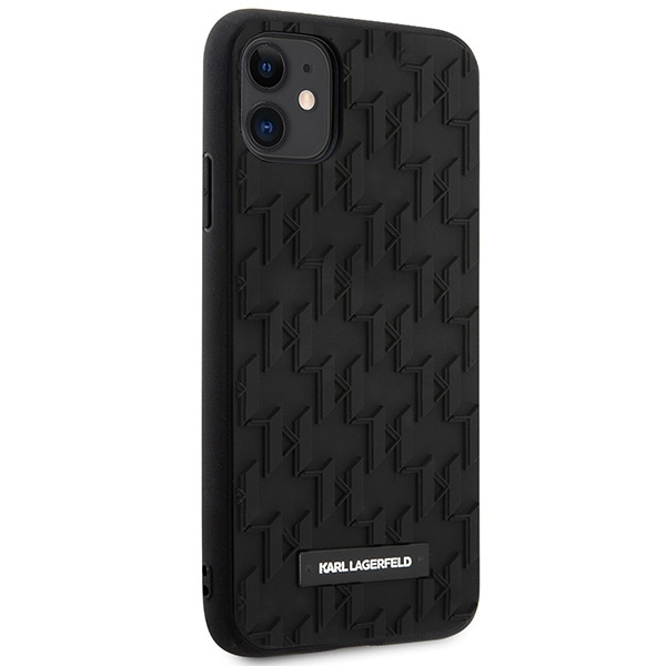 Etui Karl Lagerfeld 3D Monogram na iPhone 11 / Xr - czarne