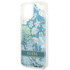 Guess GUHCP14SLFLSN iPhone 14 / 15 / 13 6.1" zielony/green hardcase Flower Liquid Glitter