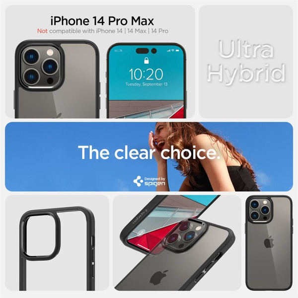 Spigen Ultra Hybrid iPhone 14 Pro Max Case - Matte Black