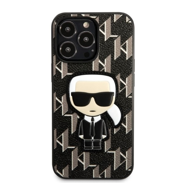 Etui Karl Lagerfeld Monogram Ikonik Patch na iPhone 13 Pro / iPhone 13 - czarne