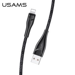 USAMS Kabel pleciony U41 lightning 3m2A czarny/black SJ397USB01 (US-SJ397) Fast Charge