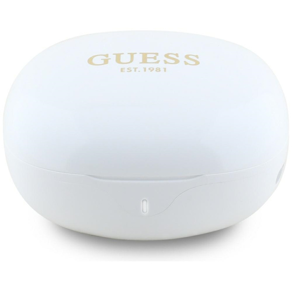 Słuchawki TWS Guess Flat Classic Logo    Electroplated biały