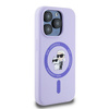 Karl Lagerfeld KLHMP15LSCMKCRHU iPhone 15 Pro 6.1" fioletowy/purple hardcase Silicone KC Heads Ring MagSafe
