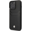Etui BMW Leather Card Slot na iPhone 14 Pro Max - czarne