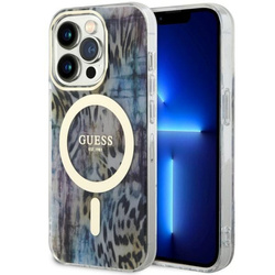 GUESS GUHMP14XHLEOPWB IPHONE 14 PRO MAX 6.7 "BLUE/BLUE HARDCASE LEOPARD MAGSAFE