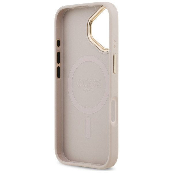 Etui Guess 4G Stripe MagSafe do iPhone   17 różowy