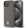 DKNY DKHMP15MPSHRPSW iPhone 15 Plus /14 Plus 6.7" brązowy/brown hardcase Leather Pattern Metal Logo MagSafe