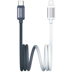 Kabel USAMS Bicolor Series SJ757 PD 30W USB-C/Lightning 1.2m czarno biały