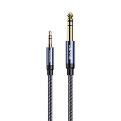 USAMS ADAPTER AUDIO JACK 3,5MM - 6,35MM 1.2M CZARNY /BLACK SJ539YP01 (US-SJ539)