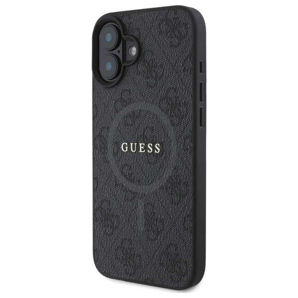 Guess GUHMP16SG4GFRK iPhone 16 6.1" czarny/black hardcase 4G Ring Classic Logo MagSafe