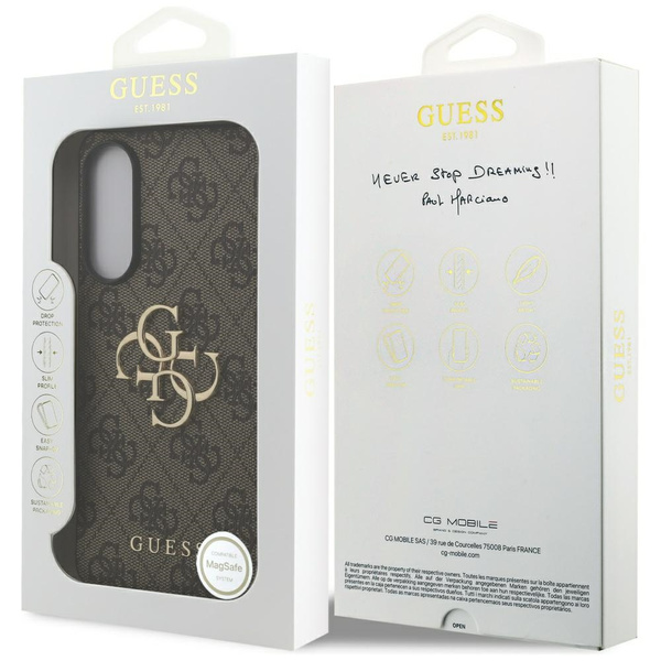 Etui Guess Big 4G Logo Classic Logo do   Samsung Galaxy S25 Edge brązowy