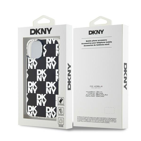 DKNY DKHCP15SHDLCEK iPhone 15 / 14 / 136.1" czarny/black hardcase IML Checkered Mono Pattern