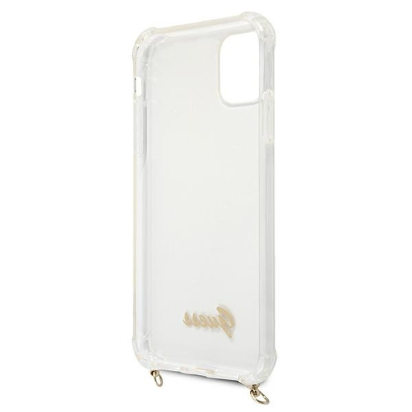 Guess GUHCN61KC4GSGO iPhone 11 6,1"/ Xr Transparent hardcase 4G Gold Chain