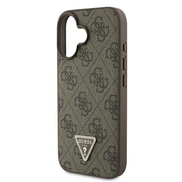 Guess GUHCP16SP4TDPW iPhone 166.1" brązowy/brown hardcase Leather 4G Triangle Strass