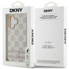 DKNY DKHCP16SPCPTSSP iPhone 16 6.1"różowy/pink hardcase Checkered Pattern & Printed Stripes