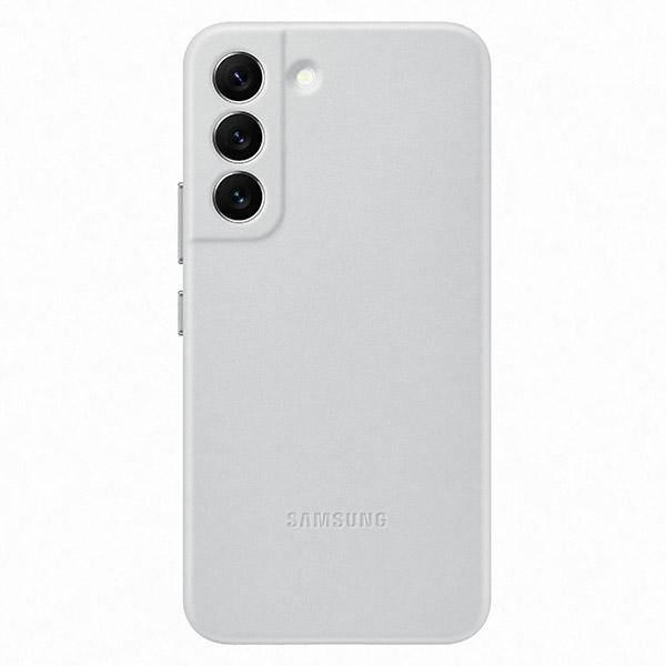 CASE SAMSUNG LEATHER COVER GALAXY S22, LIGHT GRAY