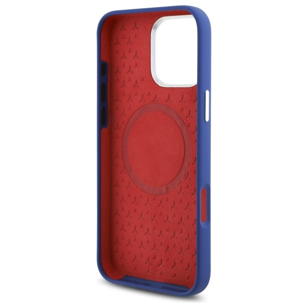 Mercedes MEHMP16X23SUMRV iPhone 16 Pro    Max 6.9" granatowy/navy hardcase Silicone Red Stripe MagSafe