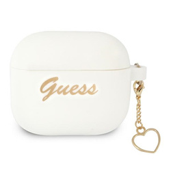 Guess GUA3LSCHSH AirPods 3 coverbiały/white Silicone Charm Heart Collection
