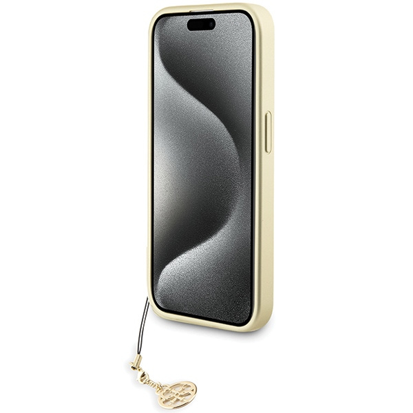 Guess GUHCP15LGF4GGR iPhone 15 Pro 6.1" szary/grey hardcase 4G Charms Collection
