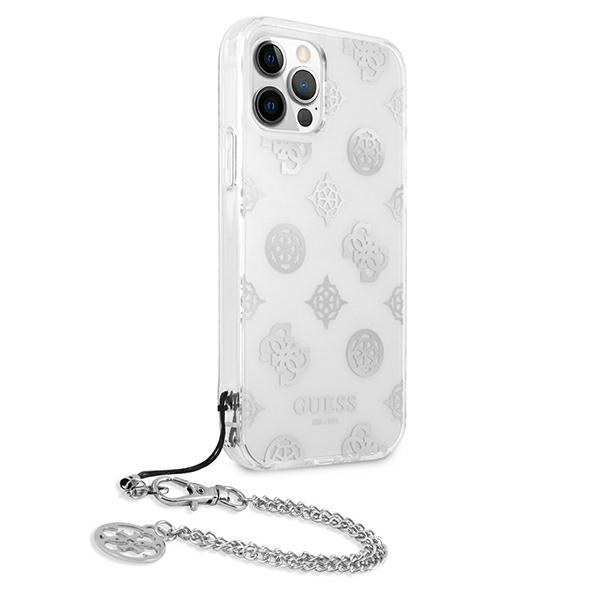 Guess GUHCP12LKSPESI iPhone 12 Pro Max6,7" srebrny/silver hardcase Peony Chain Collection