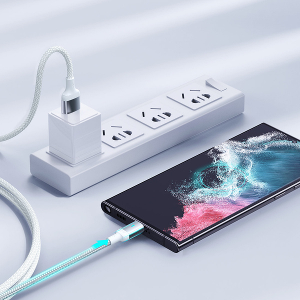 Joyroom kabel USB - USB C 3A do szybkiego ładowania i transferu danych A10 Series 3 m biały (S-UC027A10)