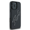 Karl Lagerfeld KLHCP16L3DRKSDLK iPhone 16 Pro 6.3" czarny/black hardcase 3D Rubber Bicolor Signature
