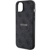Guess GUHMP14SG4GFRK iPhone 14 / 15 / 13 6.1" czarny/black hardcase 4G Collection Leather Metal Logo MagSafe