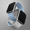 UNIQ pasek Revix Apple Watch Series1/2/3/4/5/6/7/8/9/SE/SE2 38/40/41mm. Reversible Magnetic biały-niebieski/white-blue