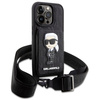 Karl Lagerfeld KLHCP14LCSAKHPKK iPhone 14 Pro 6.1" hardcase black/black Crossbody Saffiano Monogram Ikonik