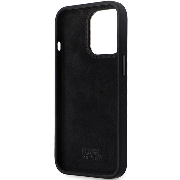 Karl Lagerfeld KLHCP13XSMHCNPK case for iPhone 13 Pro Max 6.7" - black Silicone C Metal Pin
