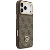 Etui Guess 4G Strass Logo & Big Strap    Metal Buttons MagSafe do iPhone 17 Pro Max brązowy